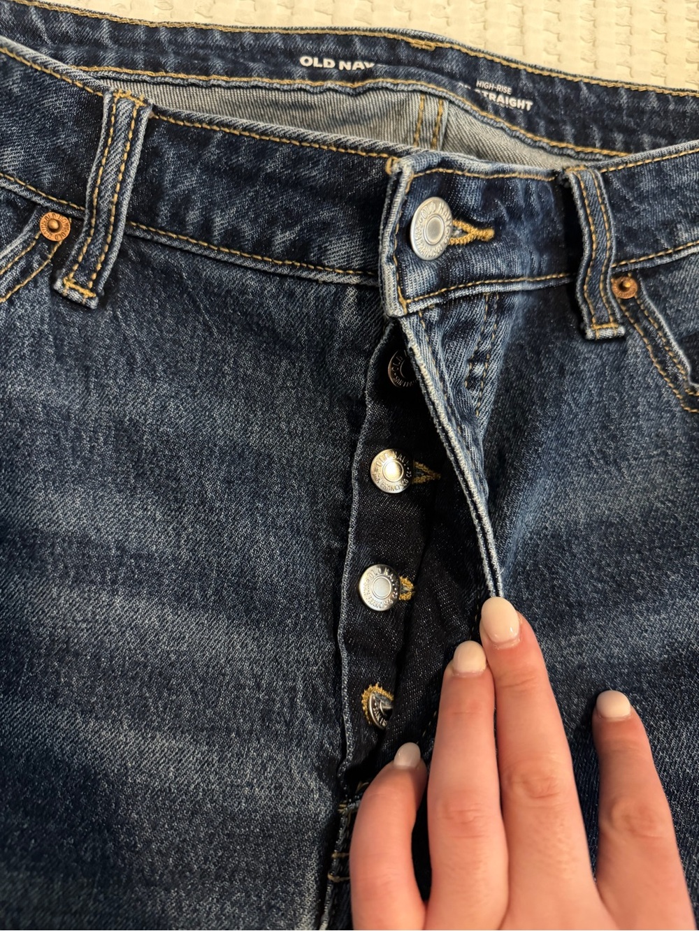 Old Navy High Rise OG Straight Jeans - Picture 5 of 7